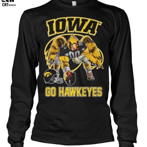IOWA Go Hawkeyes Mascot Design Unisex T-Shirt