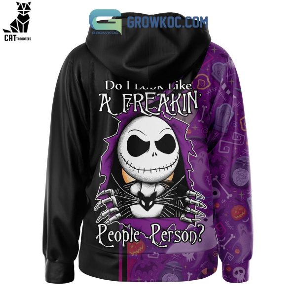 Jack Skellington Do I Look Like A Freakin People Person Skull Design 3D Hoodie