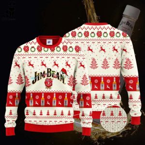 Jim Beam Santa Hat Christmas Ugly Christmas Sweater