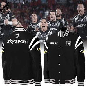 Kiwis NZRL New Zealand National Rugby League Black Design Baseball Jersey