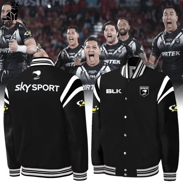 Kiwis NZRL New Zealand National Rugby League Black Design Baseball Jersey