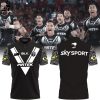 Kiwis NZRL New Zealand National Rugby League Pirtek Black 3D Polo Shirt