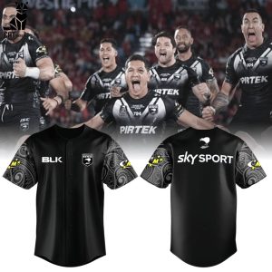 Kiwis NZRL New Zealand National Rugby League Team Black Design Baseball Jersey