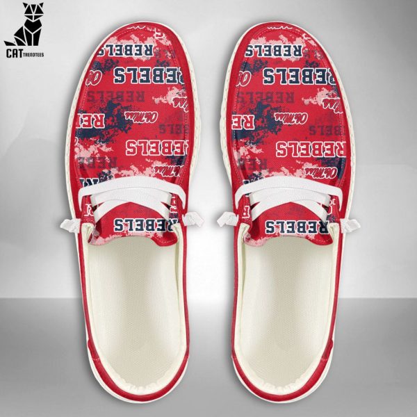 LIMITED NCAA Ole Miss Rebels Custom Name Hey Dude Shoes