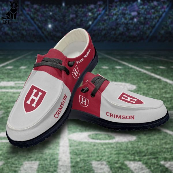 NCAA Harvard Crimson Hey Dude Shoes – Custom name