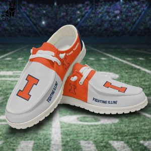 NCAA Illinois Fighting Illini Hey Dude Shoes – Custom name