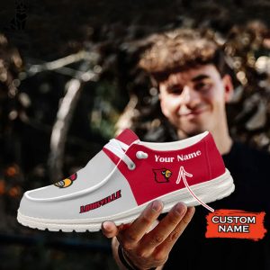 NCAA Louisville Cardinals Hey Dude Shoes – Custom name