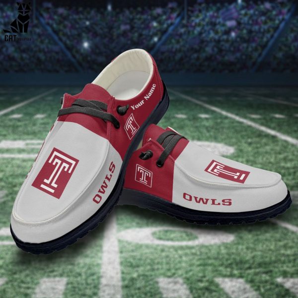 NCAA Temple Owls Hey Dude Shoes – Custom name