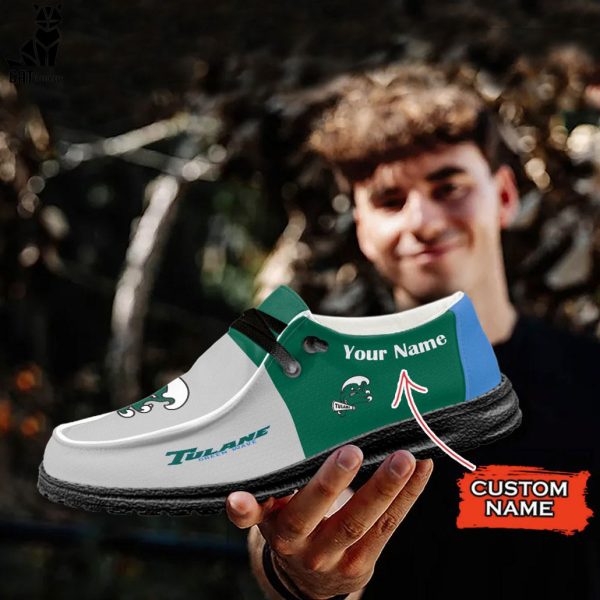 NCAA Tulane Green Wave Hey Dude Shoes – Custom name