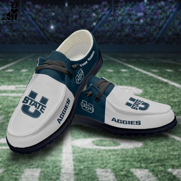 NCAA Utah State Aggies Hey Dude Shoes – Custom name