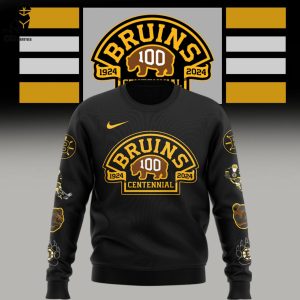 NHL Boston Bruins 100 Centennial 1924 – 2024 Black Design 3D Sweater