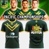 Personalized Australian Kangaroos Pacific Rugby League Championships Australian Gallagher Green With Yellow Trim Nike Logo Design 3D T-Shirt