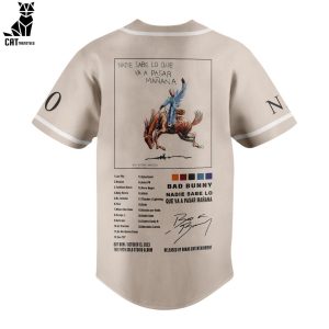 Personalized Bad Bunny Ride A Horse Design Baseball Jersey