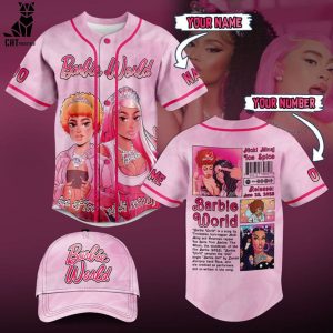 Personalized Barbie World Ice Spice Nick Minal Pink Design Baseball Jersey