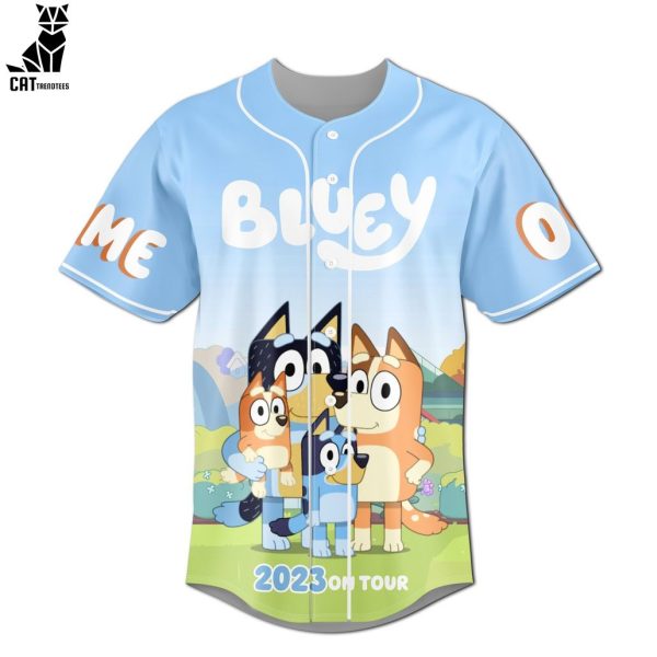 Personalized Bluey’s Adventures 2023 Or Tour Big Play Checklist Design Baseball Jersey
