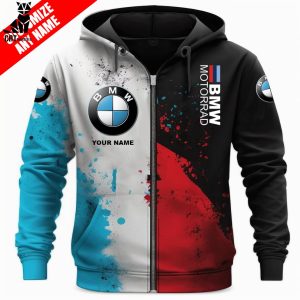 Personalized BMW Motorrad Logo Design On Sleeves 3D Hoodie