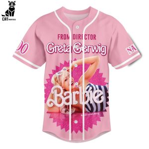 Personalized From Director Creta Gerwig Barbie Pink Design Baseball Jersey