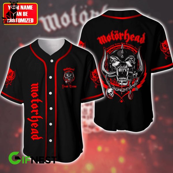 Personalized Motorhead Mascot Design Baseball Jersey