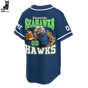 Personalized Seattle Seahawks Mascot Design Baseball Jersey