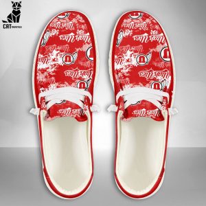 PREMIUM NCAA Utah Utes Custom Name Hey Dude Shoes