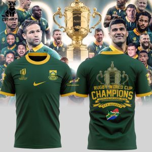 Rugby World Cup France 2023 South Africa Mascot Design On Sleeve 3D Polo Shirt