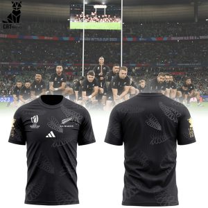 Rugby Worldcup France 2023All Blacks Adidas Logo Design 3D T-Shirt