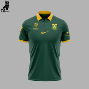 South Africa Rugby Springboks World Cup Champions Pringboks Nike Logo Green Design 3D Polo Shirt