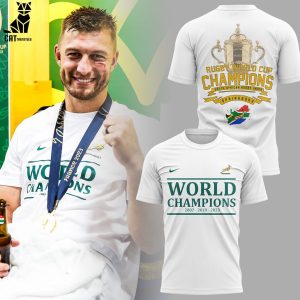 South Africa Rugby World Champions Springboks Nike Logo White Design 3D Polo Shirt