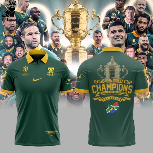 South Africa Rugby World Cup Champions South African Rugby Union Springboks Logo Design 3D Polo Shirt