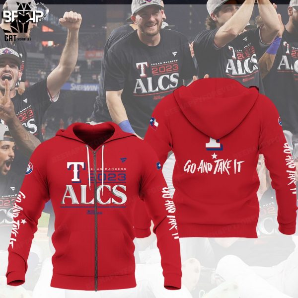 Texas Rangers 2023 ALCS Postseason Go And Take It Logo Design 3D Hoodie