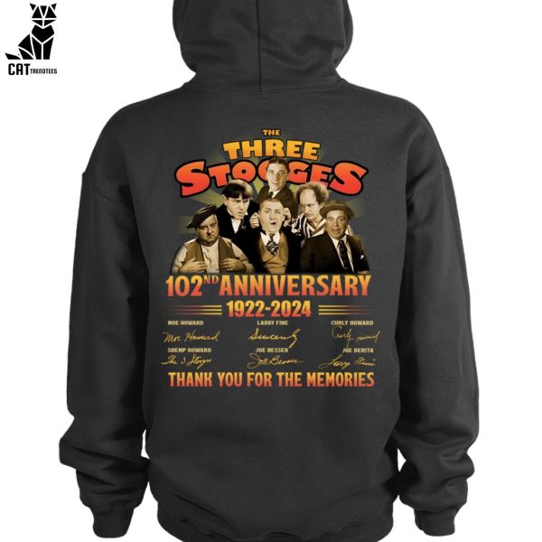 The Three Stooges 102nd Anniversary 1922-2024 Thank You For The Memories Unisex T-Shirt