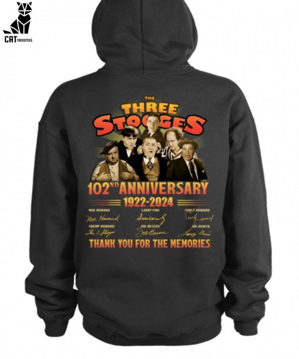 The Three Stooges 102nd Anniversary 1922-2024 Thank You For The Memories Unisex T-Shirt