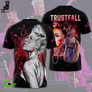 Trustfall Pink Portrait Design 3D Hoodie