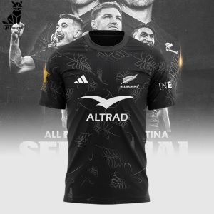 Up The All Blacks Altrad New Zealand Rugby Worldcup France 2023 Logo Design 3D T-Shirt