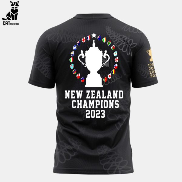 Up The All Blacks New Zealand Rugby Worldcup France 2023 3D T-Shirt