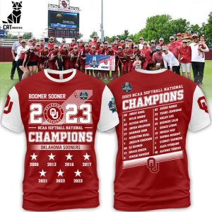 2023 Oklahoma Sooners NCAA Boomber Sooner 2023 Red Design 3D T-Shirt