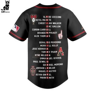 2023 World Series Champions Arizona Diamionbacks Mascot Design Black Baseball Jersey