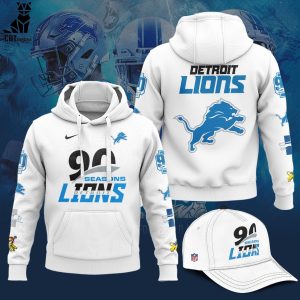90th Seasons NFL Lions Detroit 2023 Design 3D Hoodie