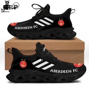 Aberdeen FC Logo Full Black White Trim Design Max Soul Shoes