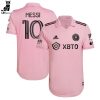Messi 305 Alentando Pink Design Baseball Jersey