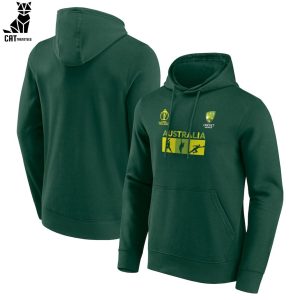 Australia Cricket Team ICC World Cup 2023 Green Logo Design 3D Hoodie