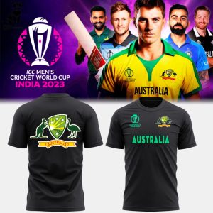 Australian Men’s Cricket Team Champions Full Black Design 3D T-Shirt