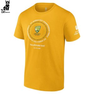 Australian Men’sCricket Team Champions Full Yellow Design 3D T-Shirt