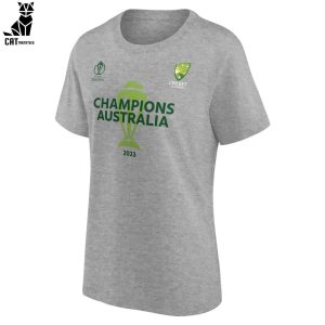 Australian Men’s Cricket Team Champions Gray Design 3D T-Shirt