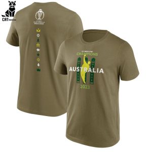 Australian Men’s Cricket Team Champions ICC World Cup 2023 Brown Design 3D T-Shirt