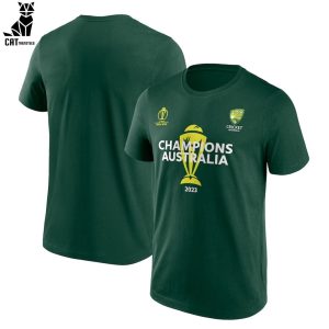 Australian Men’s Cricket Team Champions ICC World Cup 2023 Green Design 3D T-Shirt