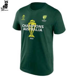 Australian Men’s Cricket Team Champions ICC World Cup 2023 Green Design 3D T-Shirt