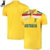 Australian Men’s Cricket Team Champions ICC World Cup Mascot Design Yellow 3D Polo Shirt