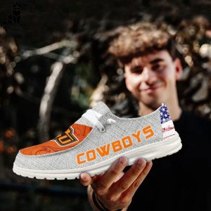 [AVAILABLE] NCAA Oklahoma State Cowboys Custom Name Hey Dude Shoes
