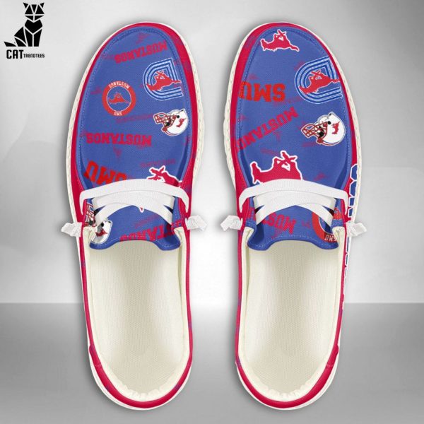 [AVAILABLE] NCAA SMU Mustangs Custom Name Hey Dude Shoes